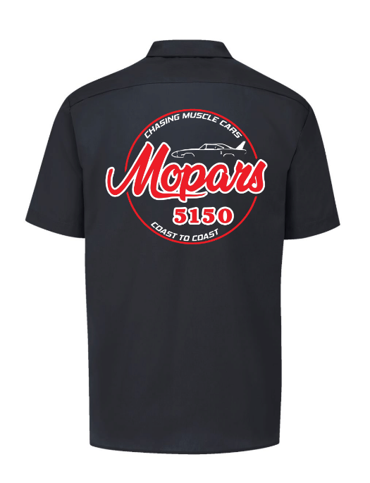 Dickies Short Sleeve Button Down Work Shirt - Mopars5150 Chasing Muscle Cars Design