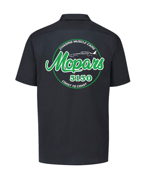 Dickies Short Sleeve Button Down Work Shirt - Mopars5150 Chasing Muscle Cars Design
