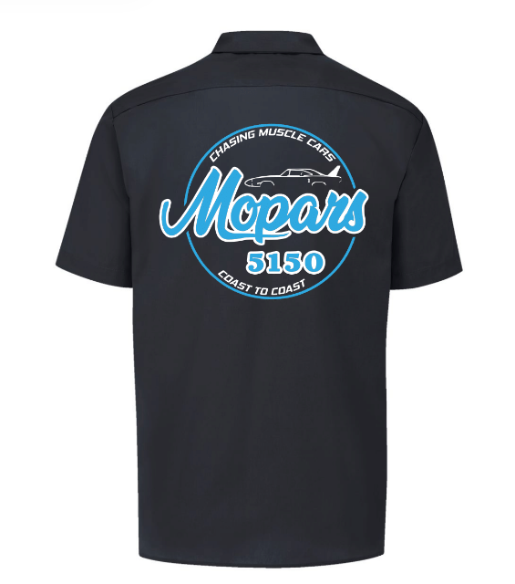 Dickies Short Sleeve Button Down Work Shirt - Mopars5150 Chasing Muscle Cars Design