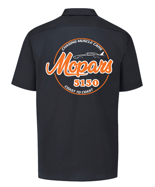 Dickies Short Sleeve Button Down Work Shirt - Mopars5150 Chasing Muscle Cars Design