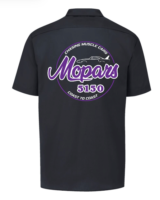 Dickies Short Sleeve Button Down Work Shirt - Mopars5150 Chasing Muscle Cars Design