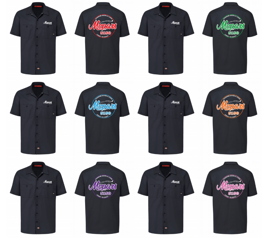 Dickies Short Sleeve Button Down Work Shirt - Mopars5150 Chasing Muscle Cars Design