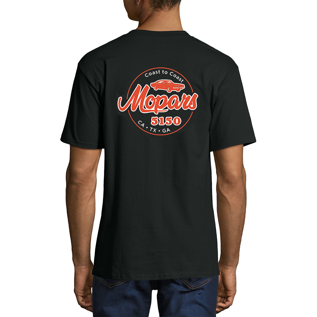Black Short Sleeve Orange Coast To Coast T Shirt