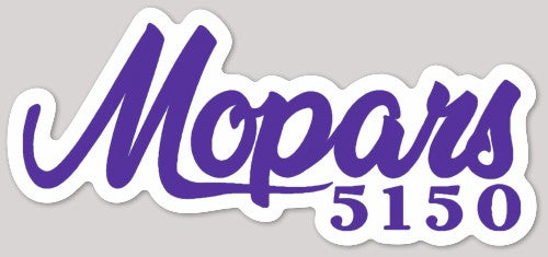 4.4x2" Mopars5150 Plum Crazy Logo Die Cut Sticker